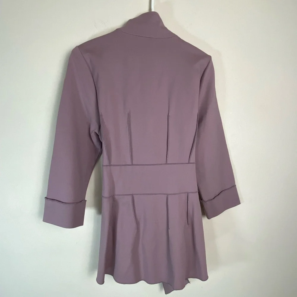 Luii Anthropologie Belted Full Zip Jacket Womens Size Medium High Neck - Picture 6 of 12